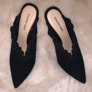 Black Gianni Bini Heeled Mules